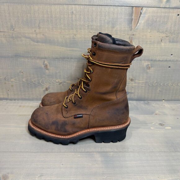 Red Wing 620 LoggerMax Men's 9-inch Waterproof Soft Toe Leather Boots Men's 9 - Picture 1 of 8